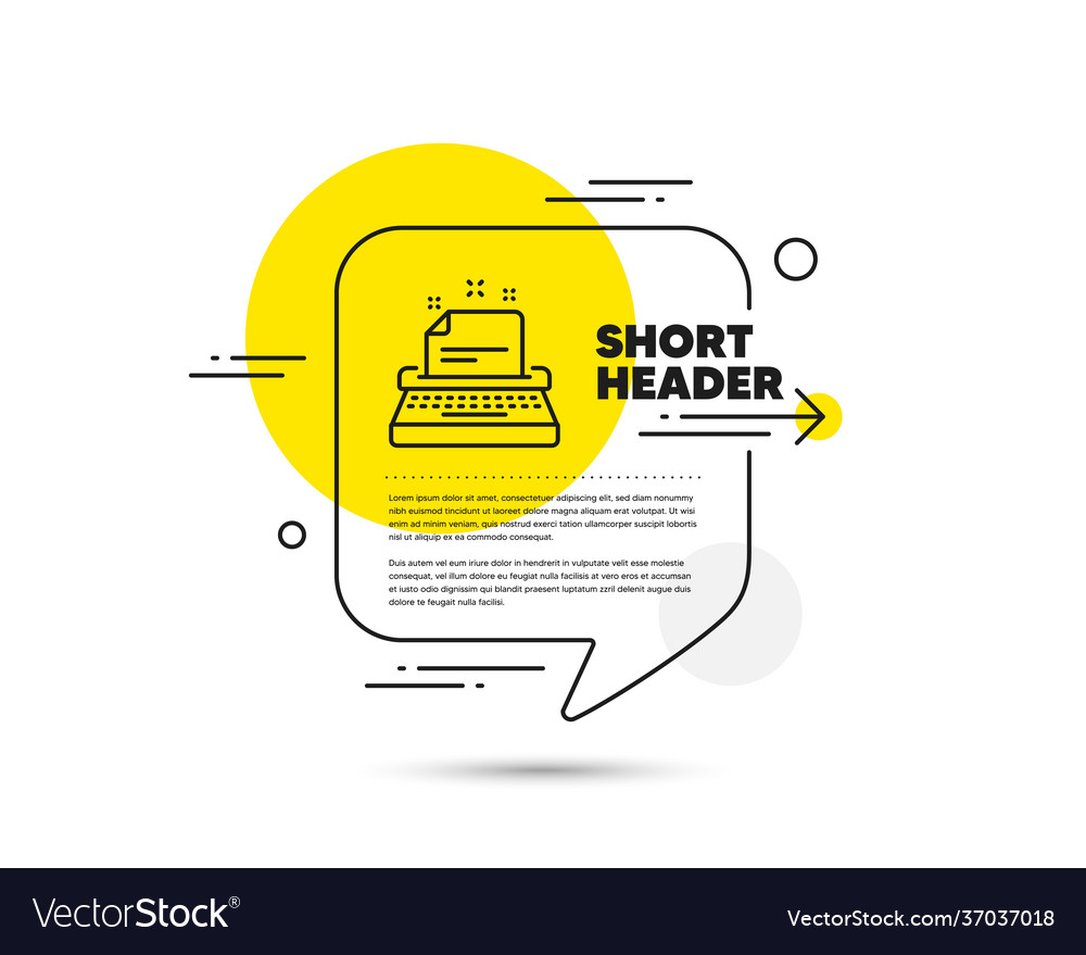 Typewriter line icon documentation sign vector image Typewriter line icon documentation sign