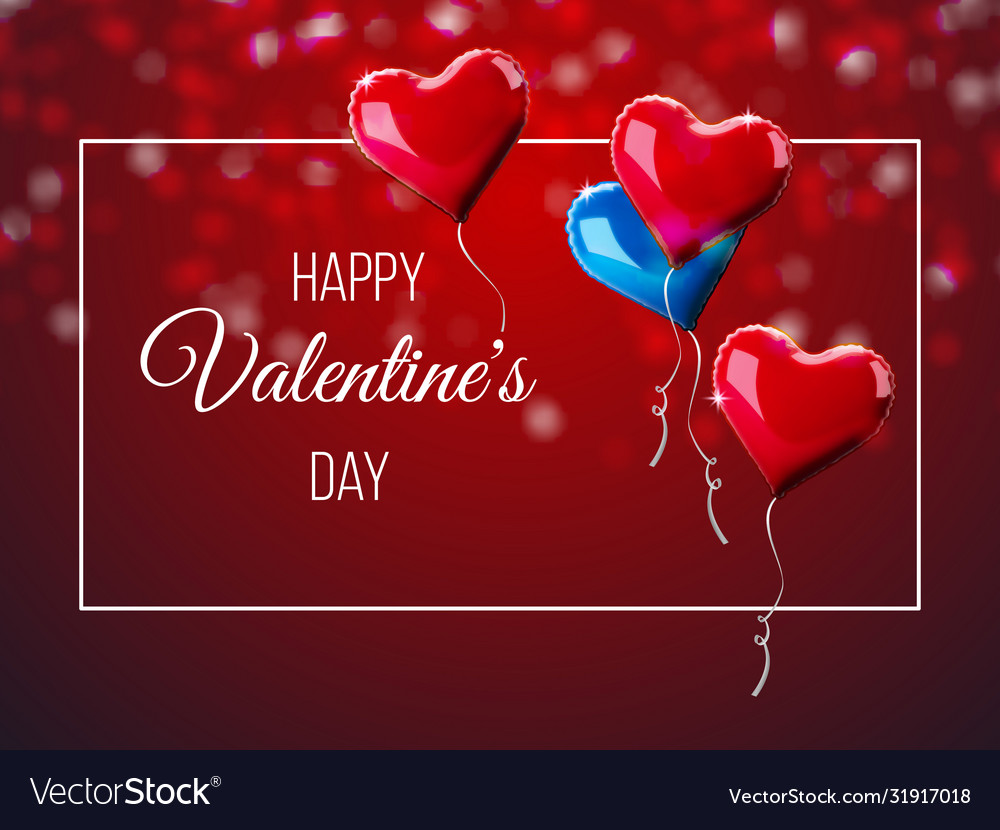Valentines day abstract background with red 3d