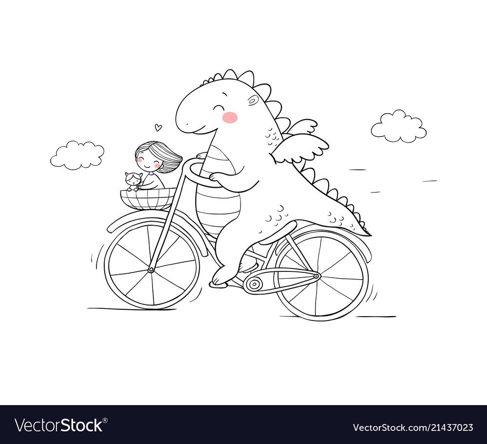 dinosaur on a bike