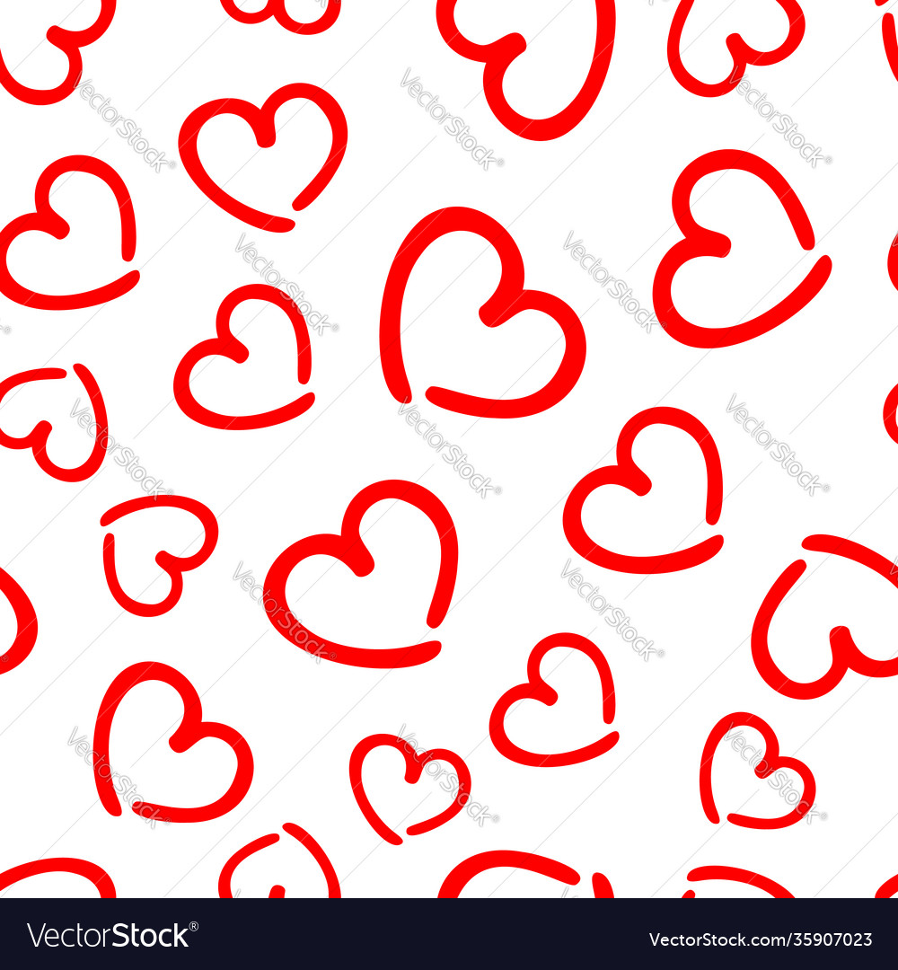 Abstract seamless pattern background curl hearts Vector Image Abstract seamless pattern background curl hearts