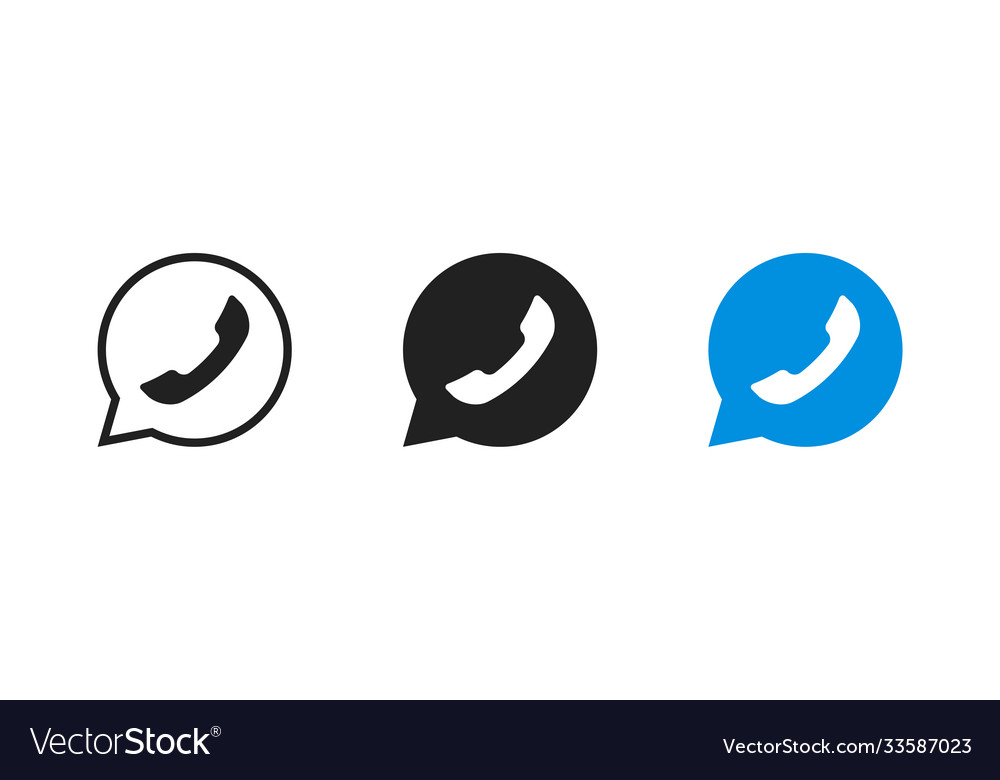 Bubble Phone Communication Icons