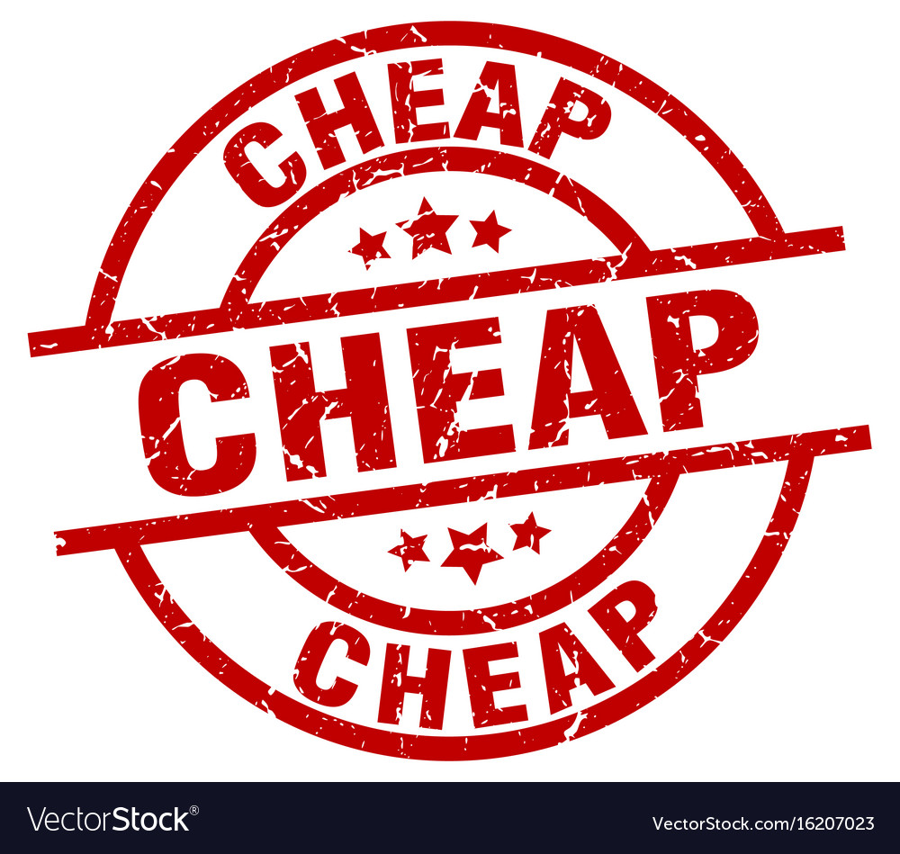 Cheap round red grunge stamp Royalty Free Vector Image Cheap round red grunge stamp Royalty Free Vector Image