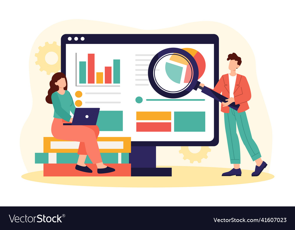 Data analysis concept Royalty Free Vector Image