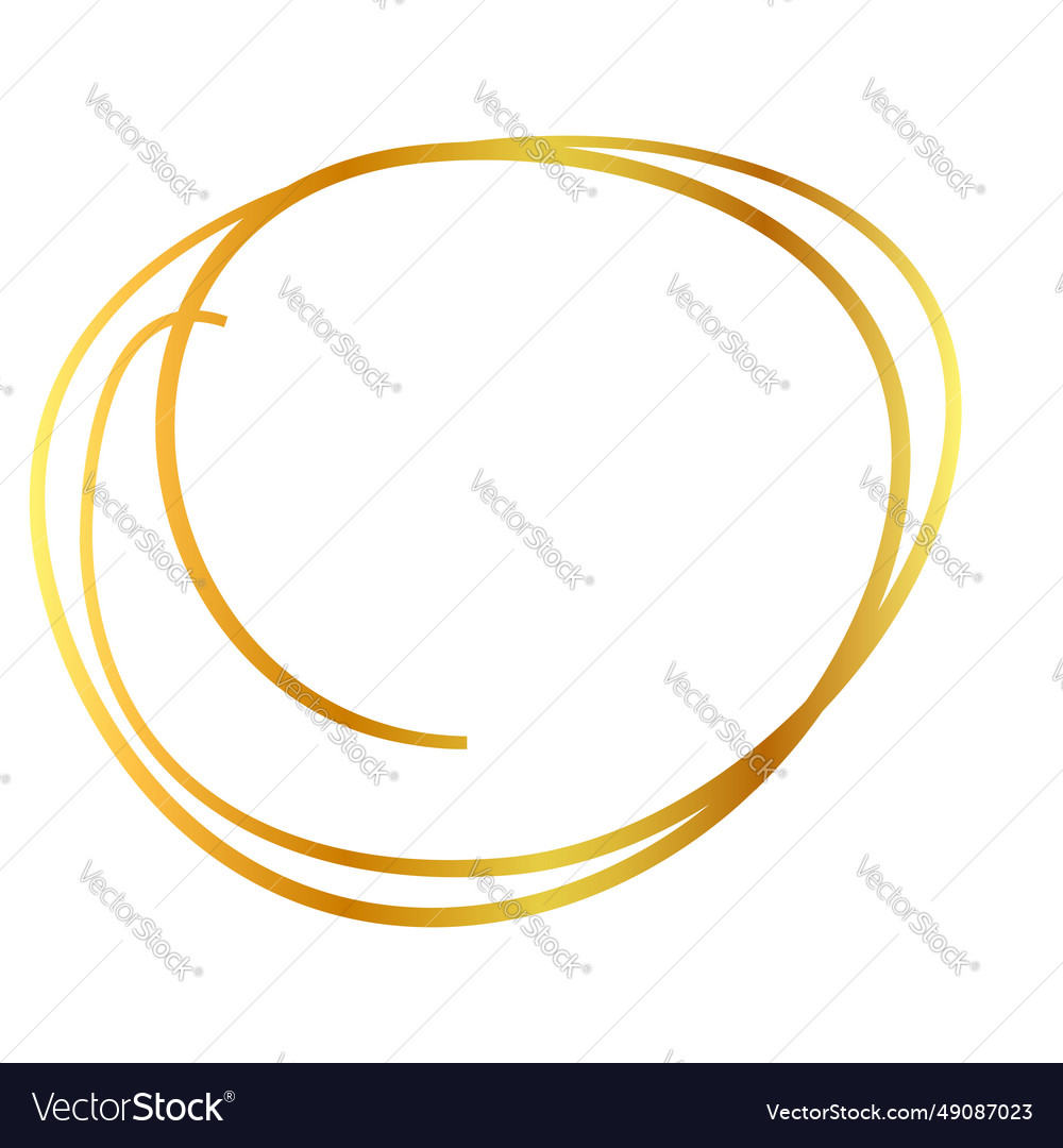 Golden multiple line circle frame for certificate
