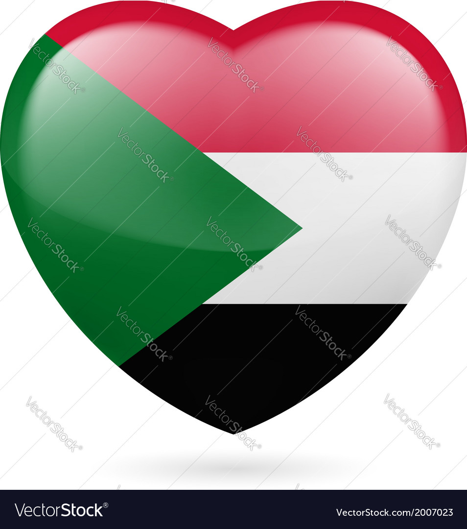 Heart icon of sudan Royalty Free Vector Image - VectorStock