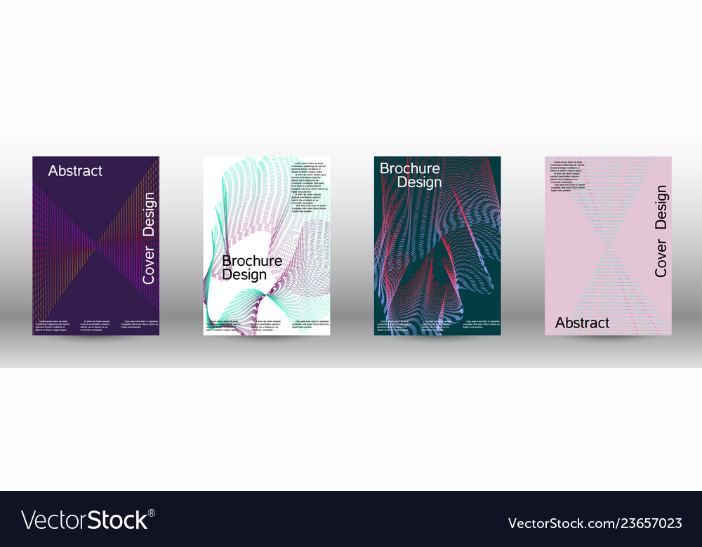 Minimal cover design with linear waves vector image Minimal cover design with linear waves