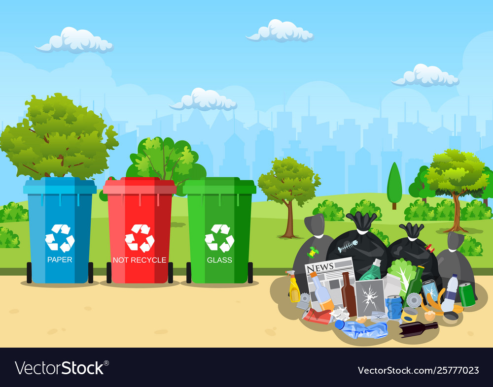 Recycling Waste in Park