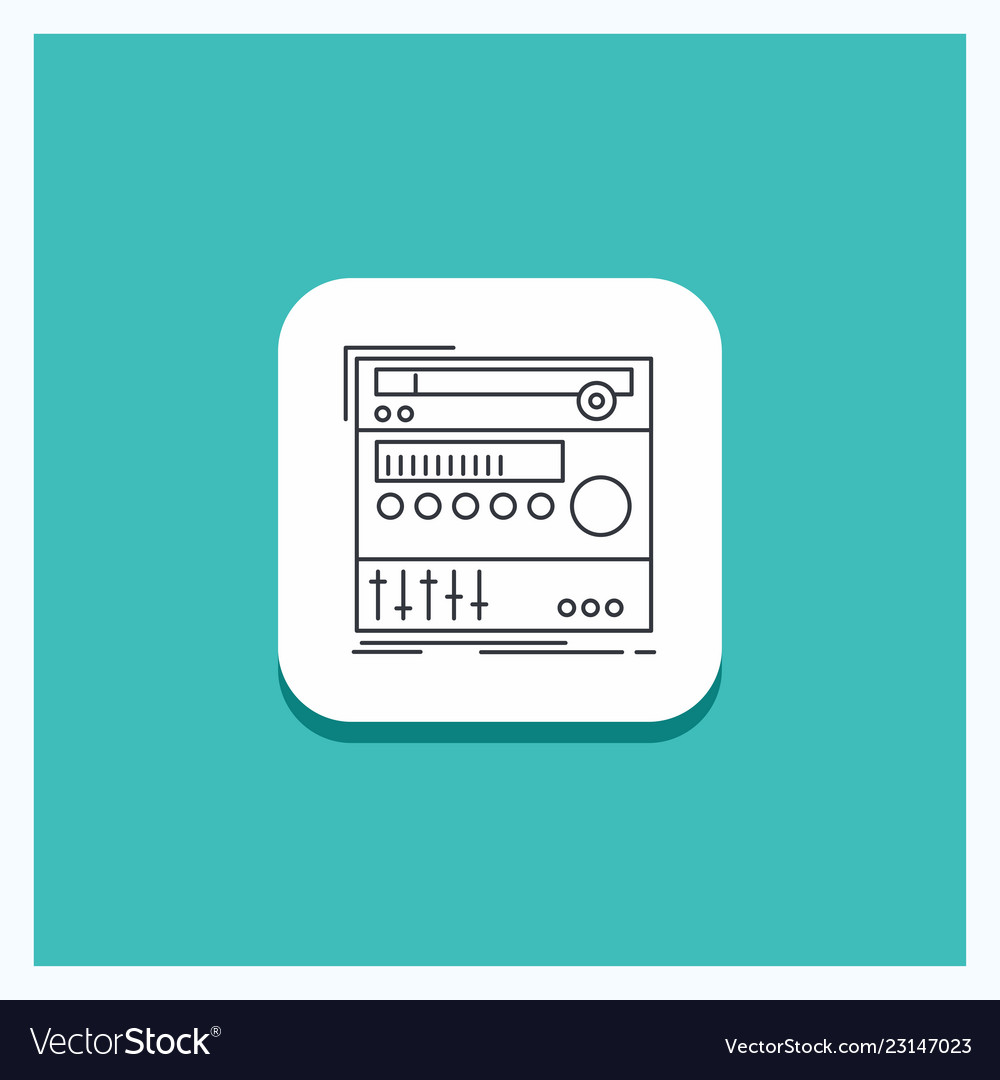Round button for rack component module sound vector image Round button for rack component module sound