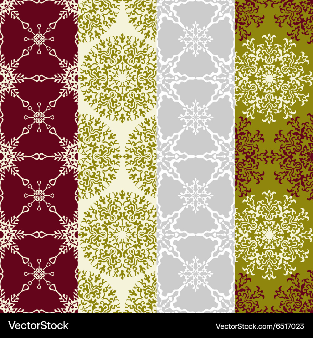 Seamless winter patterns Royalty Free Vector Image