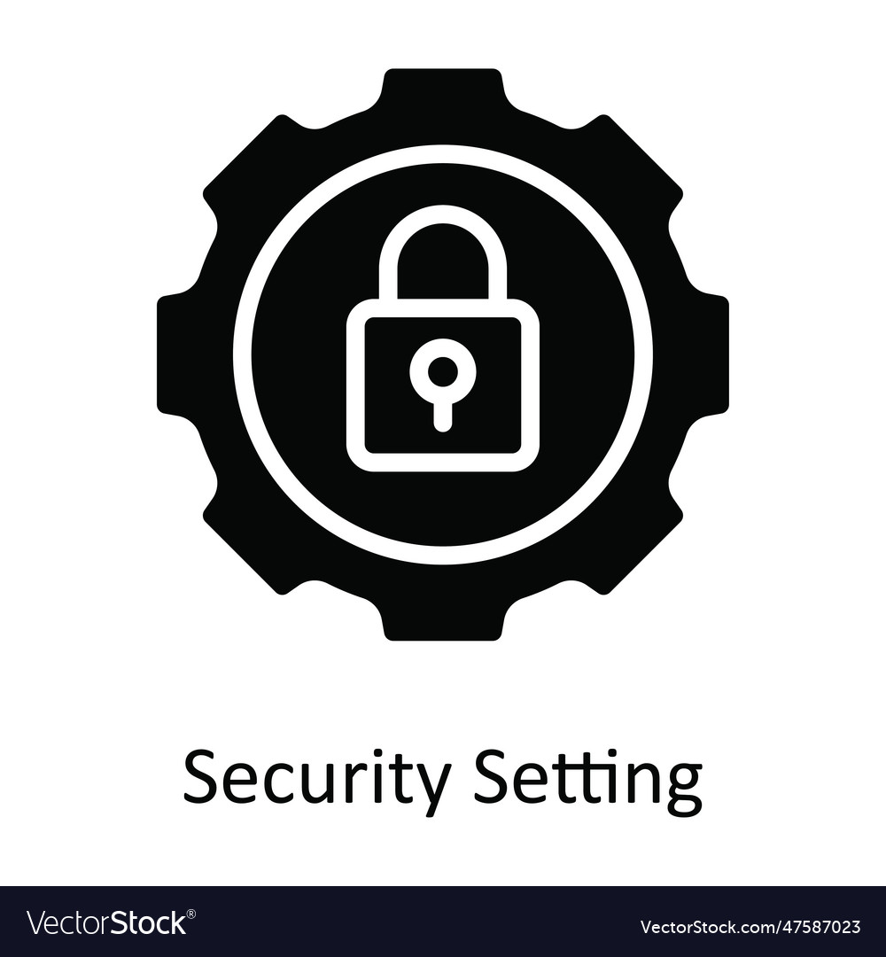 Security setting solid icon design