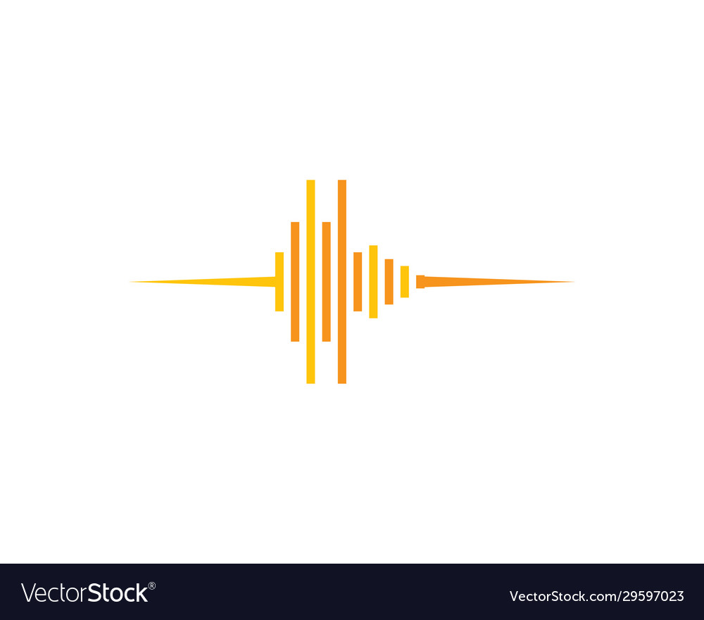 Sound wave icon design Vector Image Sound wave icon design