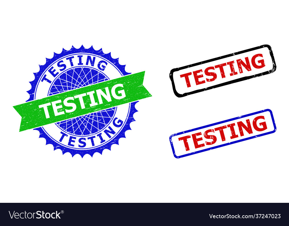 Testing rosette and rectangle bicolor seals