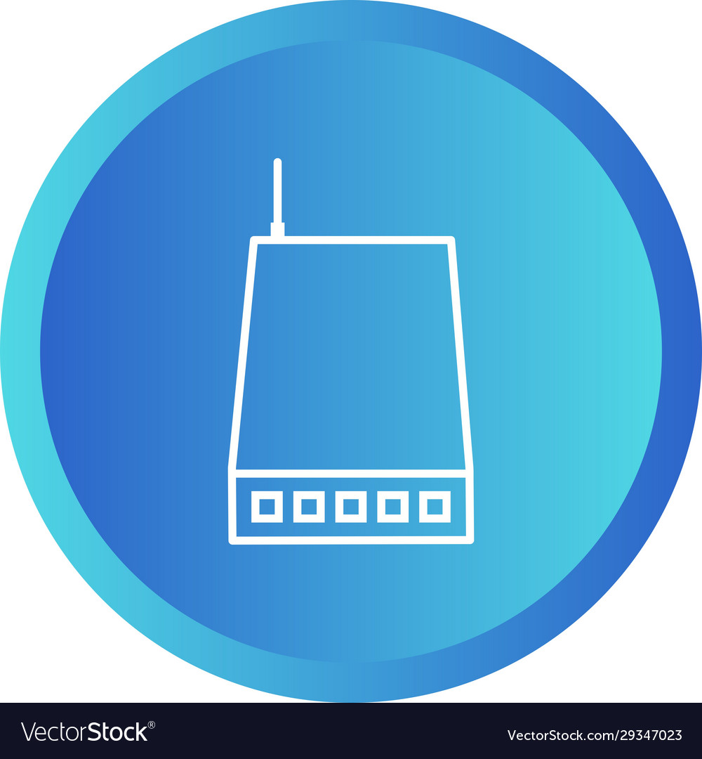 Unique network switch line icon