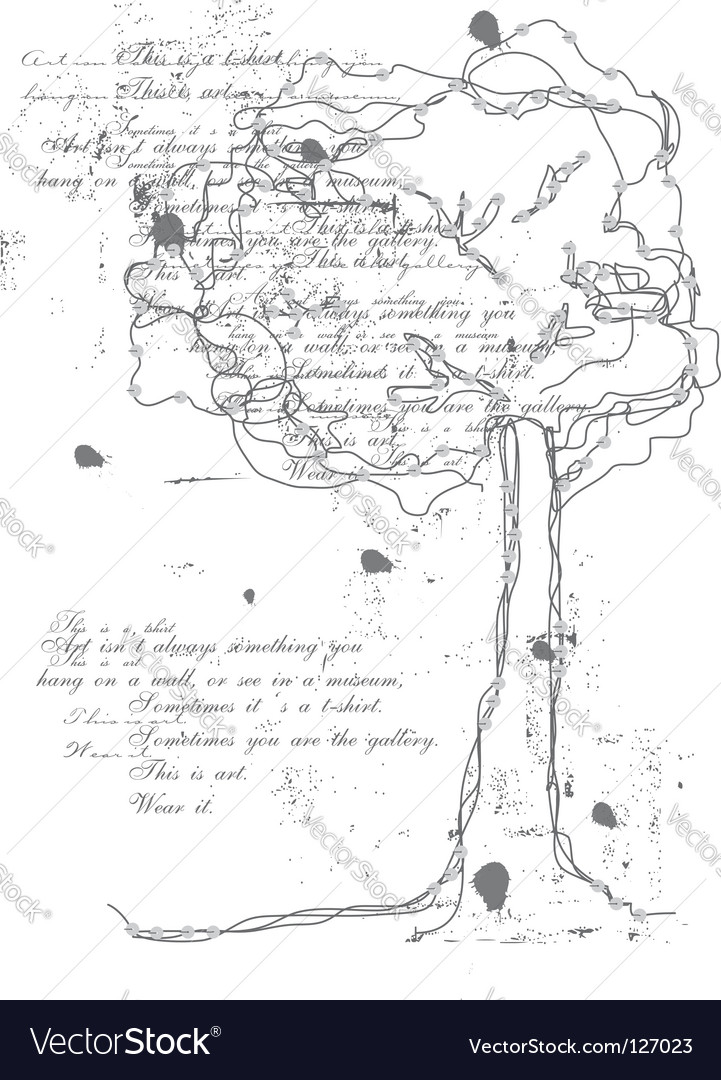 Vintage Words Tree