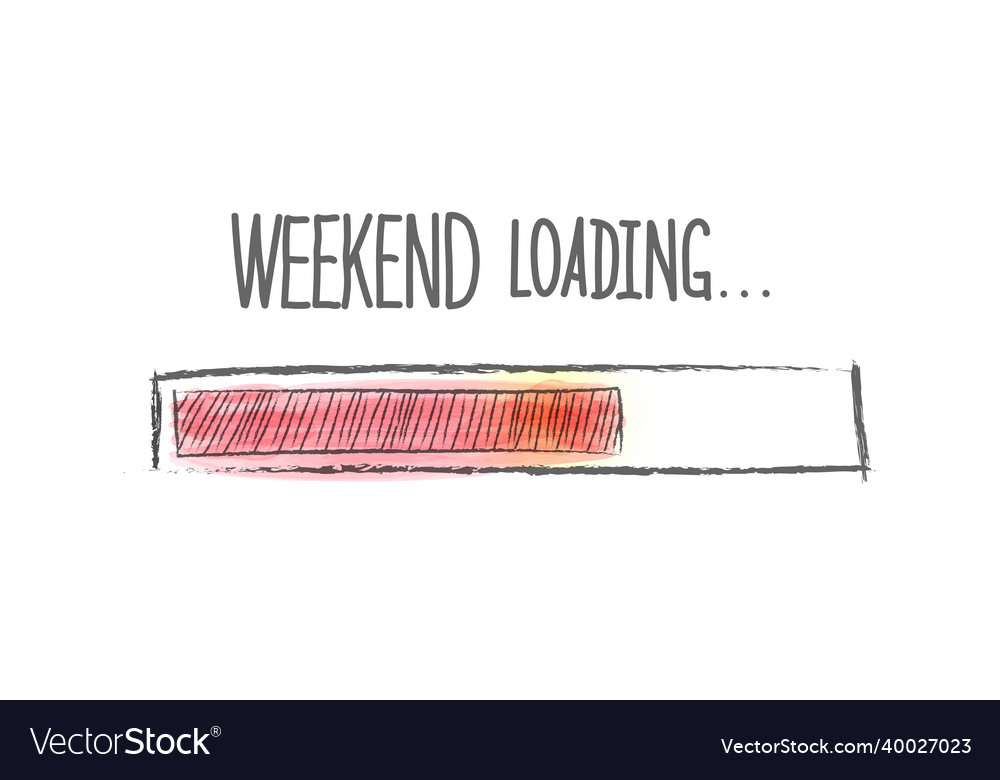 Weekend loading icon for websites and applications vector image Weekend loading icon for websites and applications