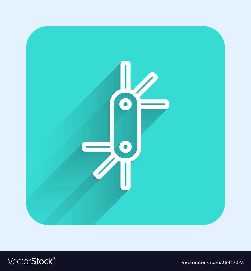 White line tool allen keys icon isolated with long Vector Image White line tool allen keys icon isolated with long