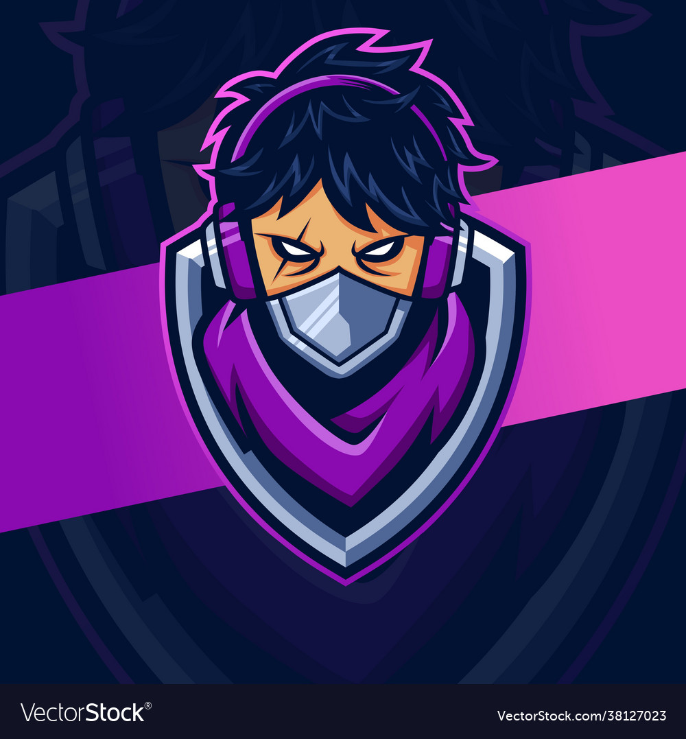 Women hacker cyborg mascot esport logo design Vector Image