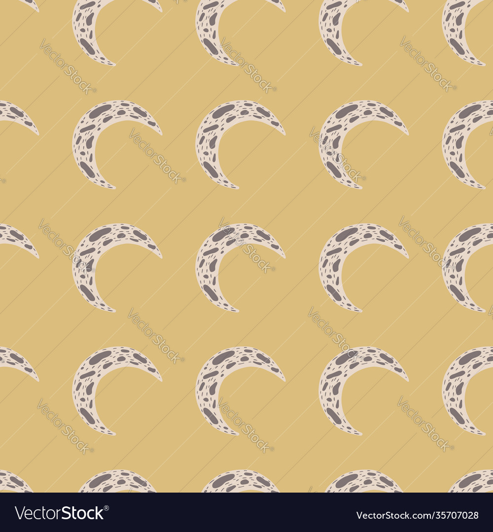 Abstract seamless pattern with light simple moon vector image Abstract seamless pattern with light simple moon