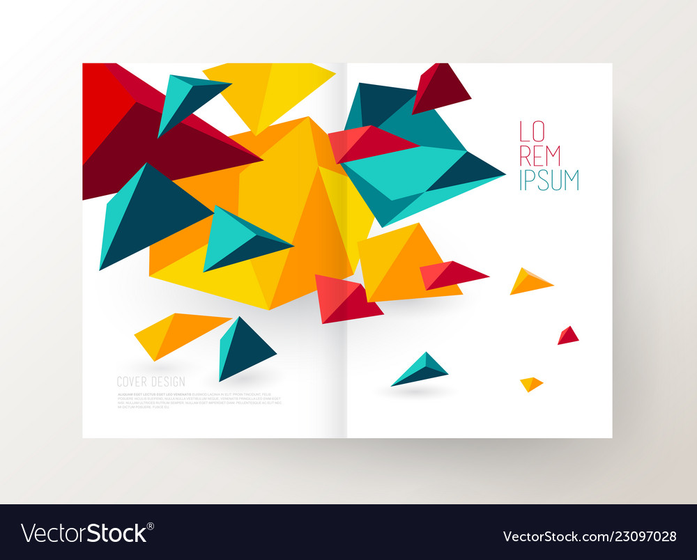 Book cover design template with abstract vector image Book cover design template with abstract
