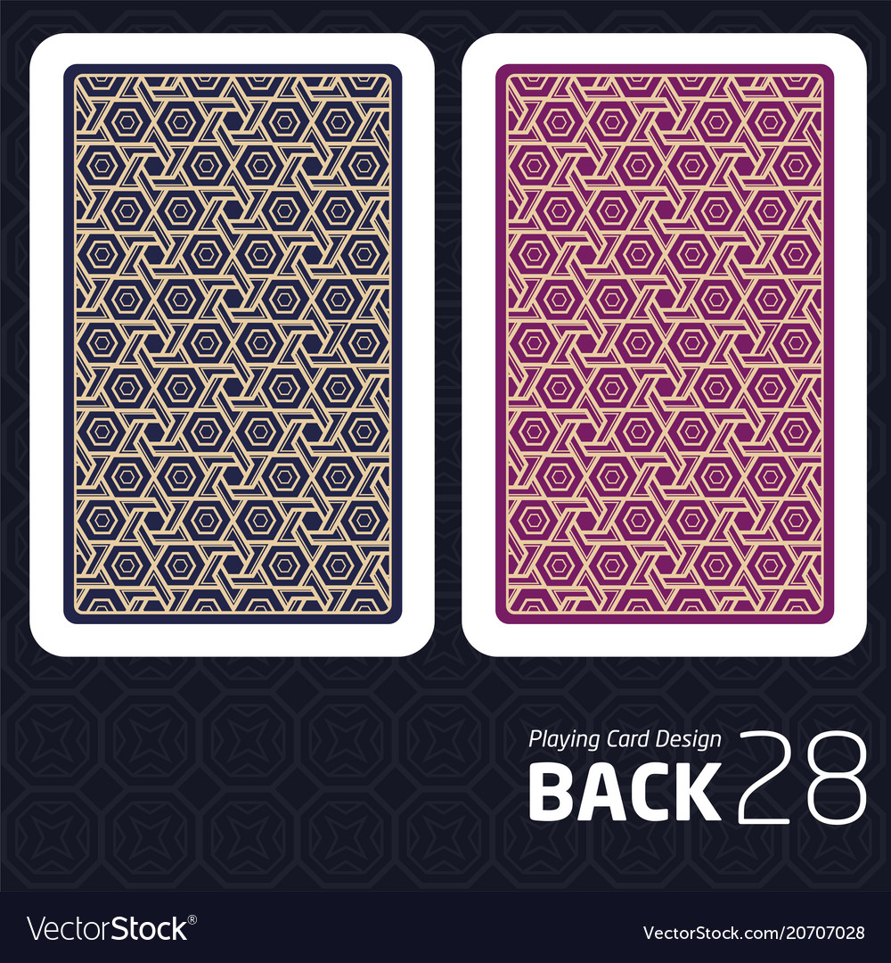 Card back abstract pattern background underside