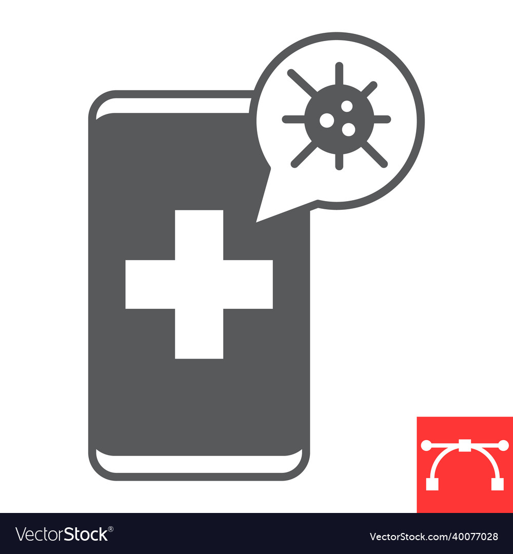 Coronavirus helpline glyph icon