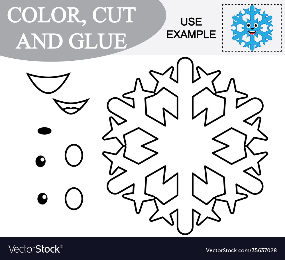 Bild Schneeflocke und Farbpapier erstellen vector image Bild Schneeflocke und Farbpapier erstellen