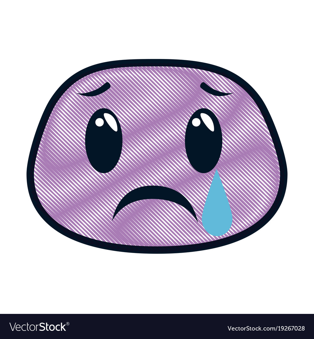 Crying face emoji character