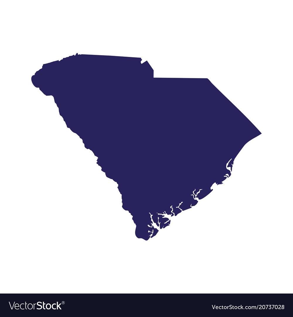 Map of the us state south carolina