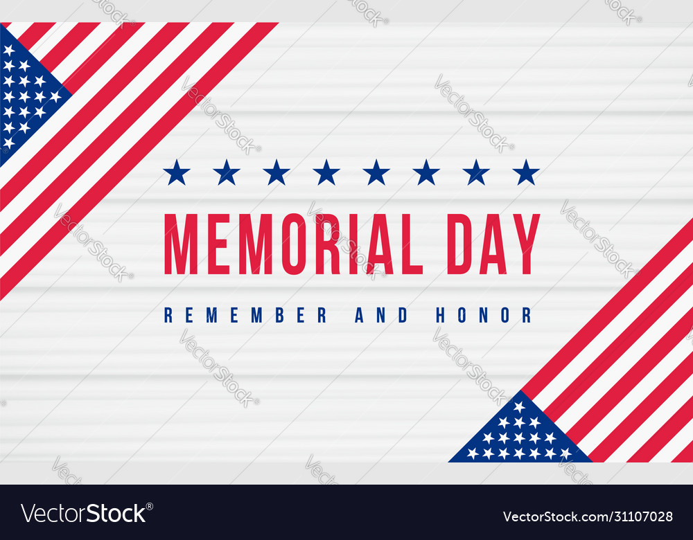 Memorial day - remember and honor poster american