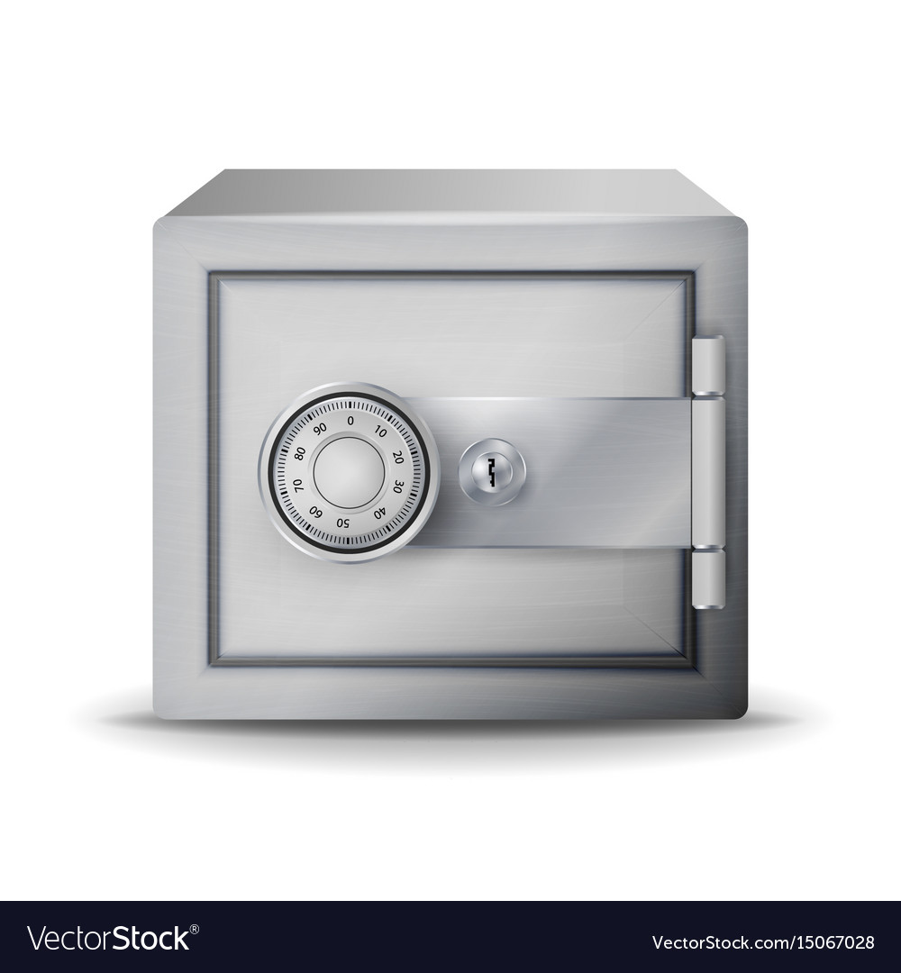 Metal safe realistic deposit 3d