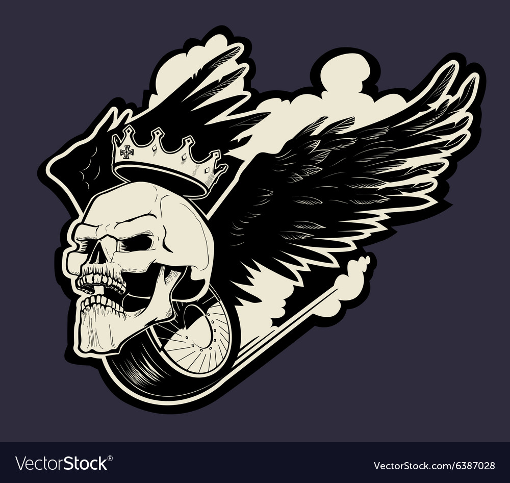 Motor skull logo Royalty Free Vector Image - VectorStock