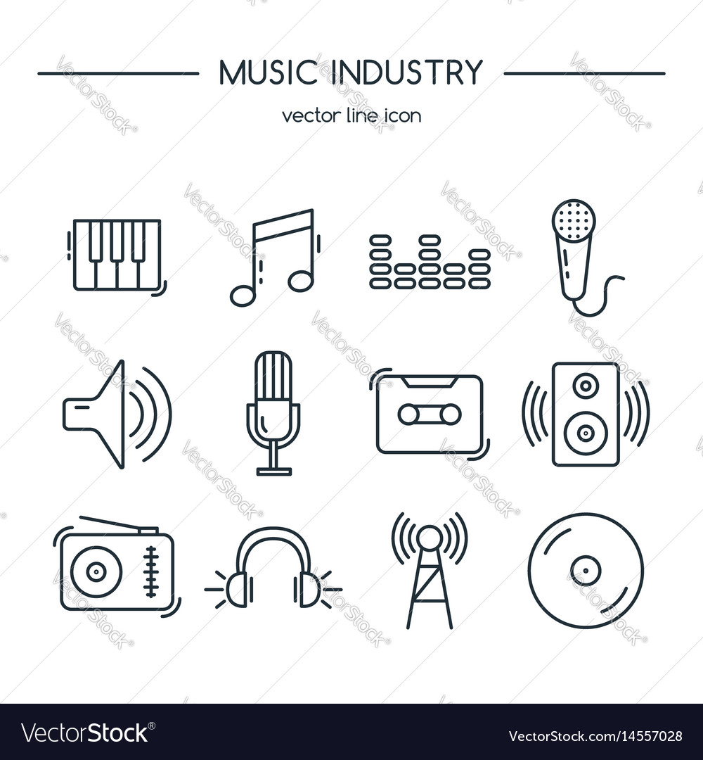 Music Industry Icon Set