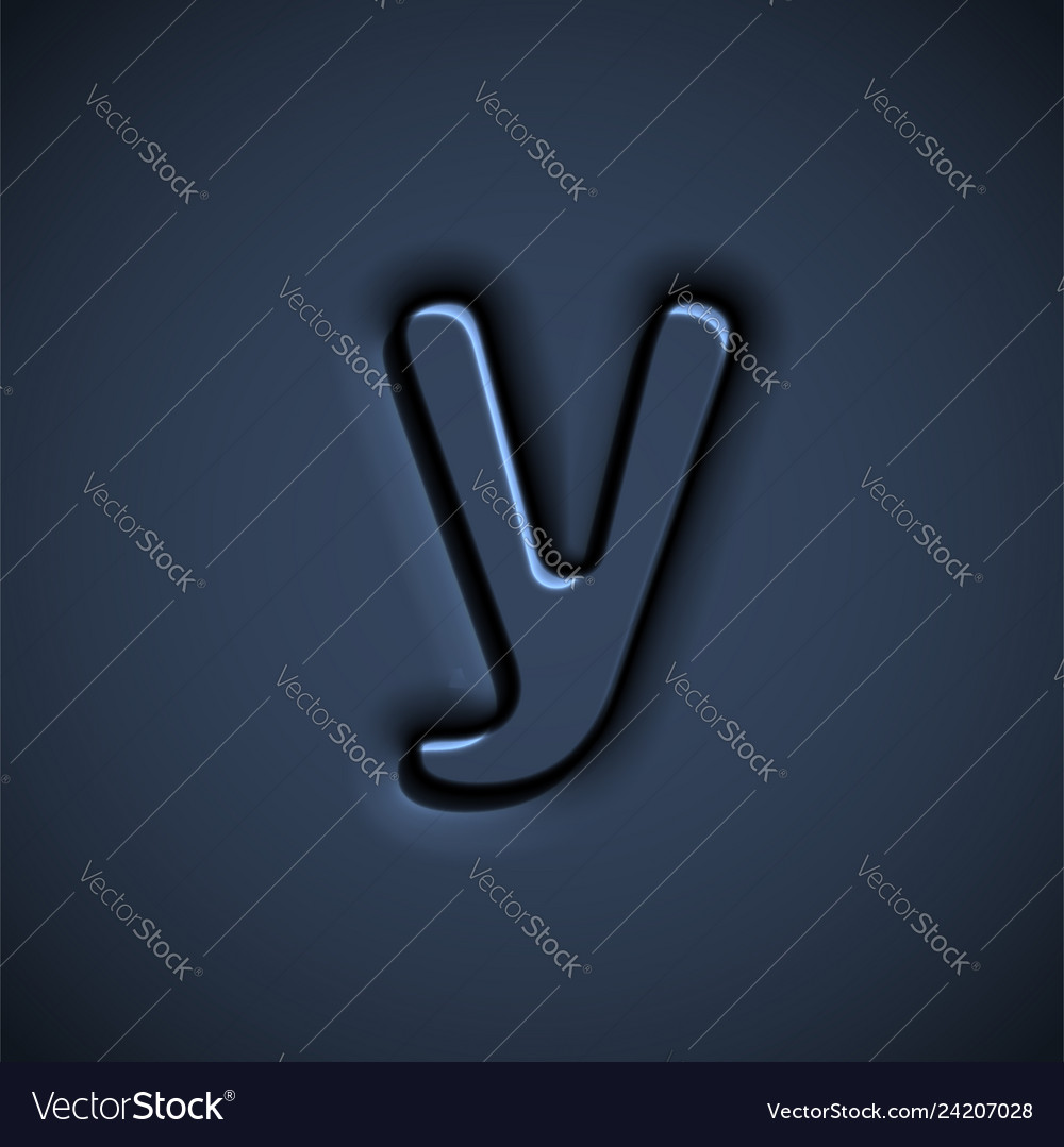 Pressed font character vector image Pressed font character