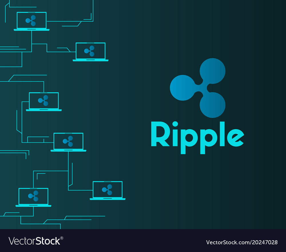 Ripple cryptocurrency networking style background