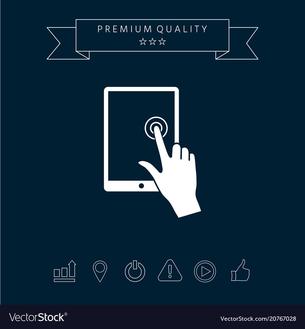 Touch screen tablet with click hand
