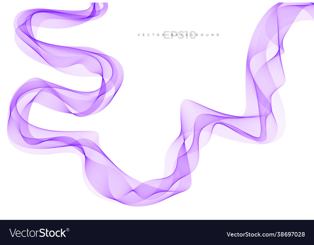 Wave element with abstract violet lines
