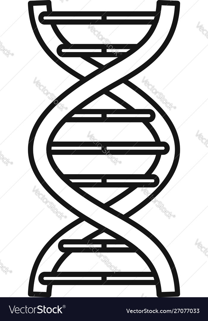 Alzheimer dna disease icon outline style Vector Image