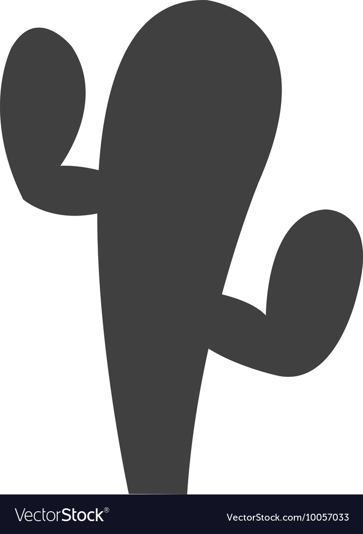 Cactus cartoon icon silhouette Royalty Free Vector Image Cactus cartoon icon silhouette Royalty Free Vector Image