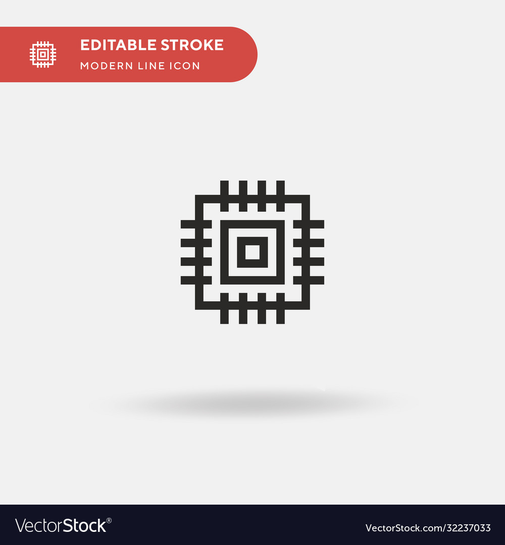 Cpu simple icon symbol design