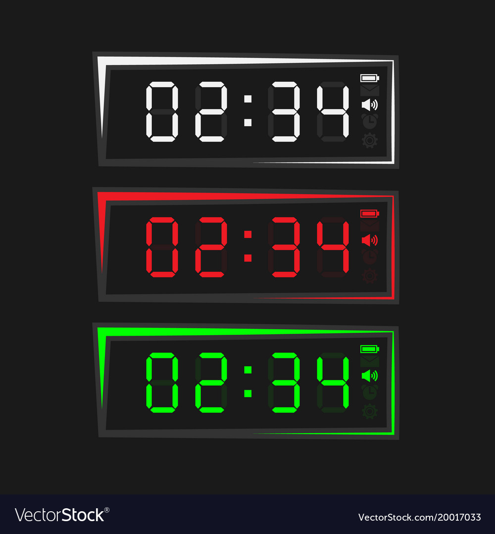 Electronic clock in square shape