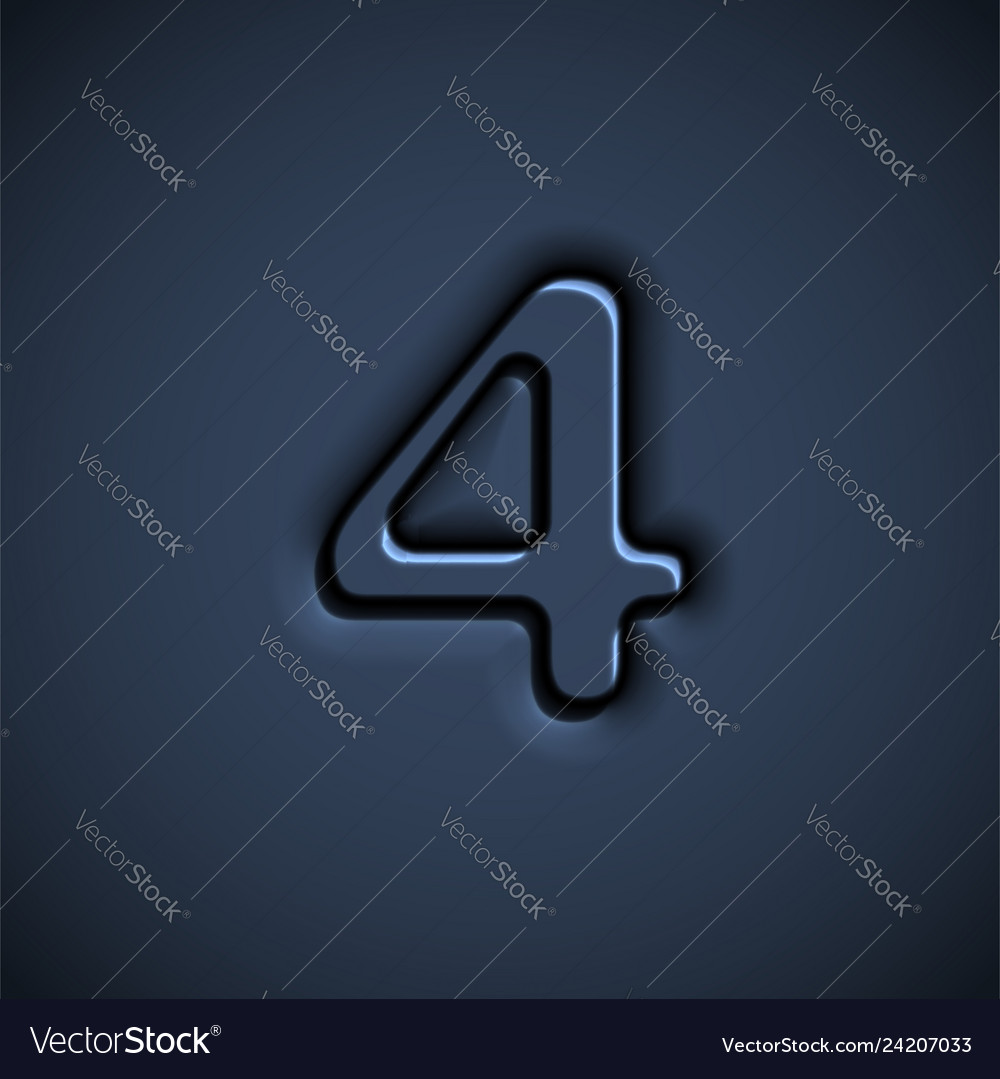 Pressed font character vector image Pressed font character