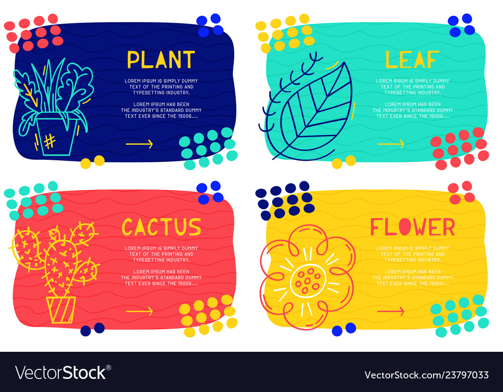 Set abstract landing page pattern with different