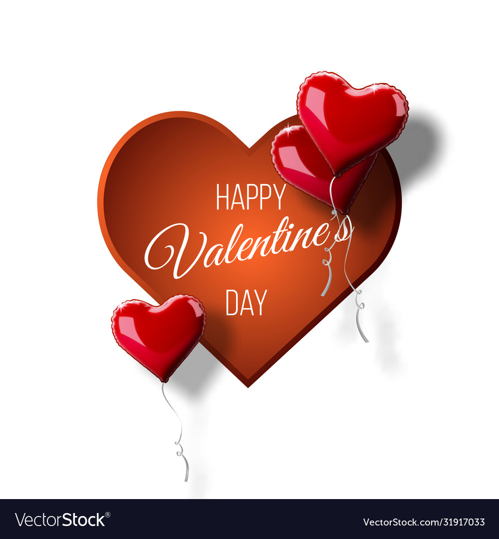 Valentines day abstract background with red 3d Vector Image Valentines day abstract background with red 3d
