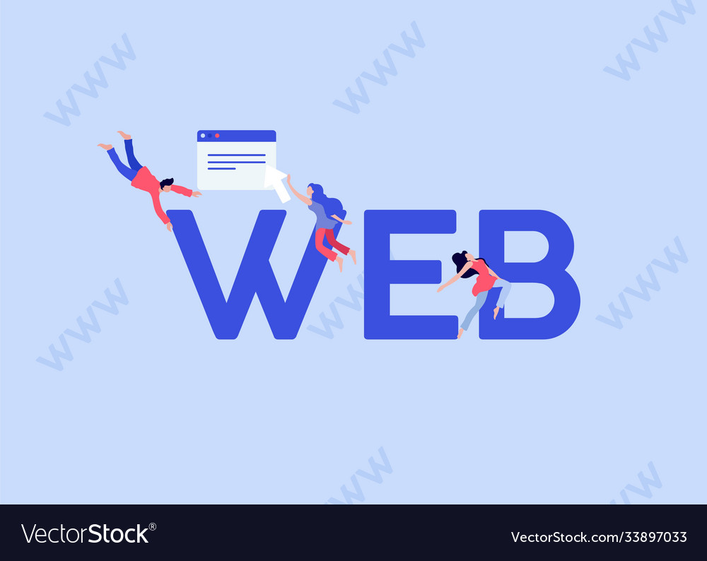 Web development online programming vector image Web development online programming