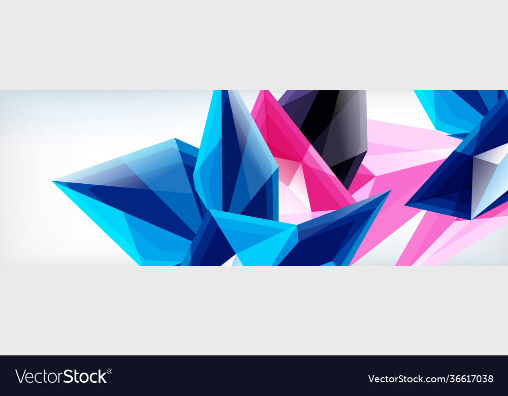 3d triangles and pyramids abstract