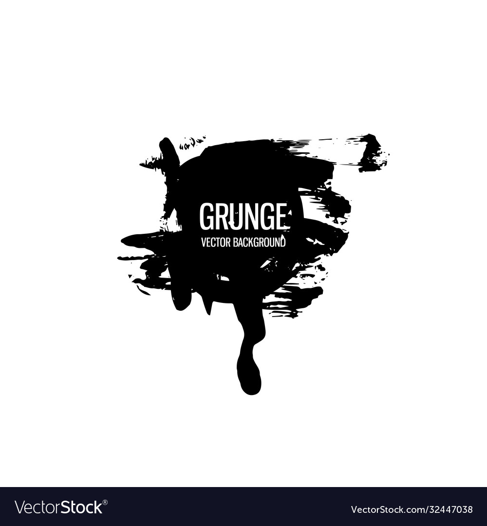 Abstrakte Hand gezeichnete schwarze Farbe Tinte Pinsel
