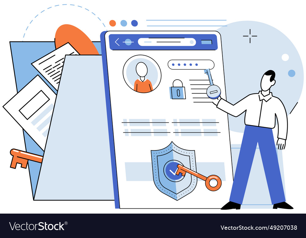 Authentication to access your account you need vector image Authentication to access your account you need