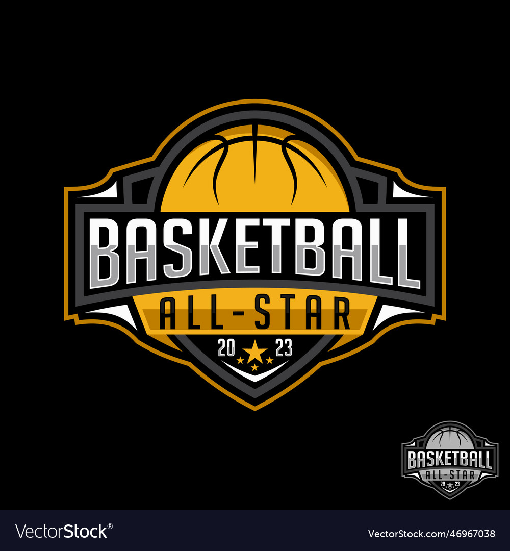 Basketball all star mascot logo design Royalty Free Vector