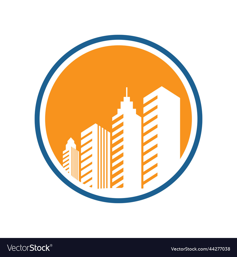 City skyline flat design Royalty Free Vector Image