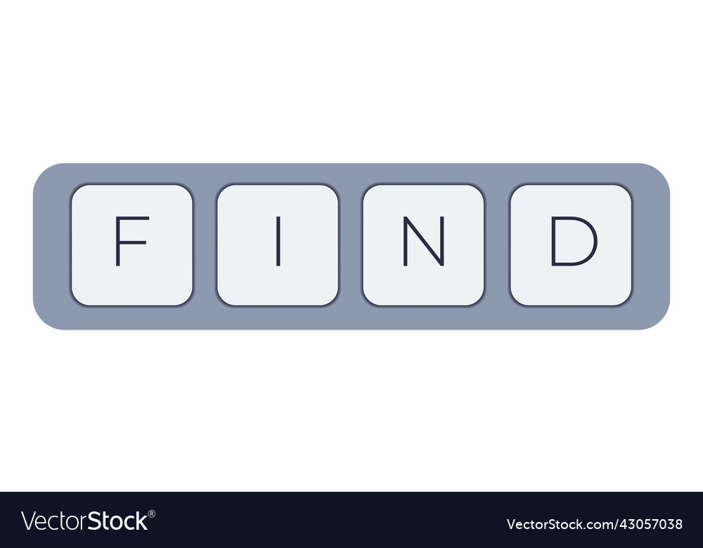 Computer keyboard key with find keys